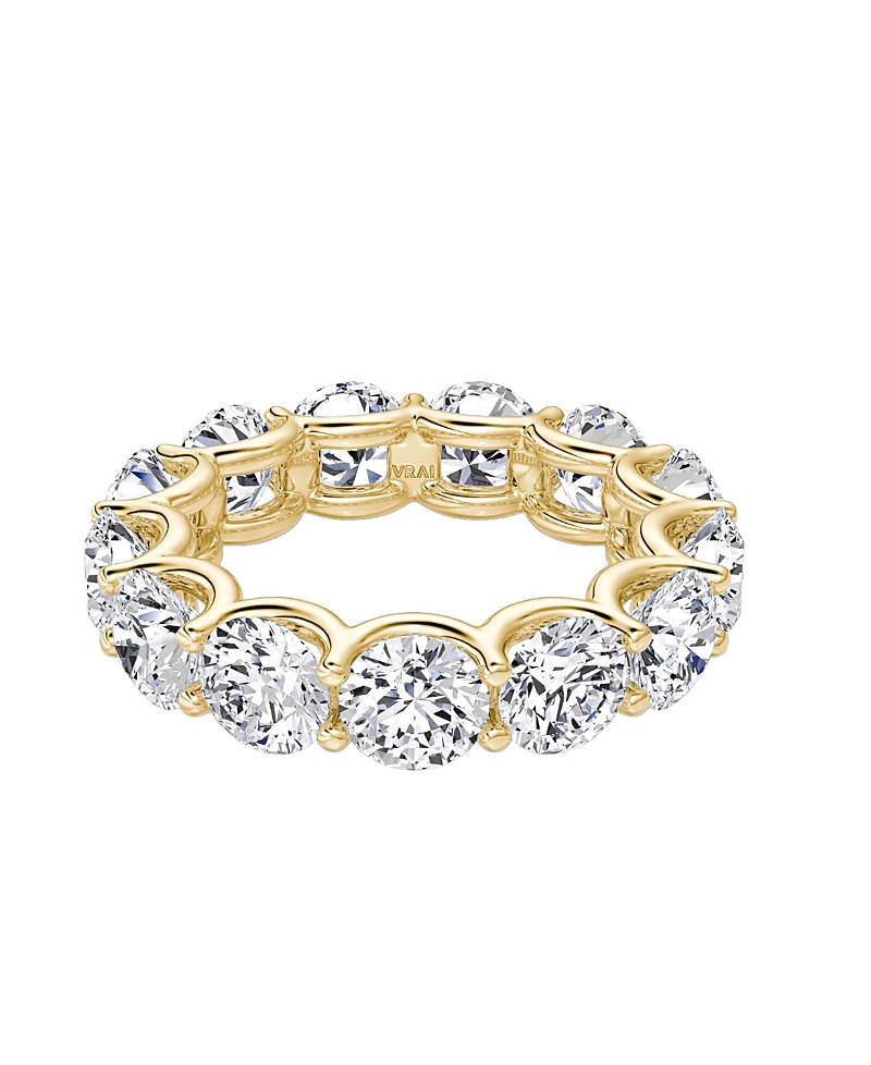 Vrai Eternity Band In 18k Gold, 6.5ctw Round Brilliant Lab Grown Diamonds In Gold