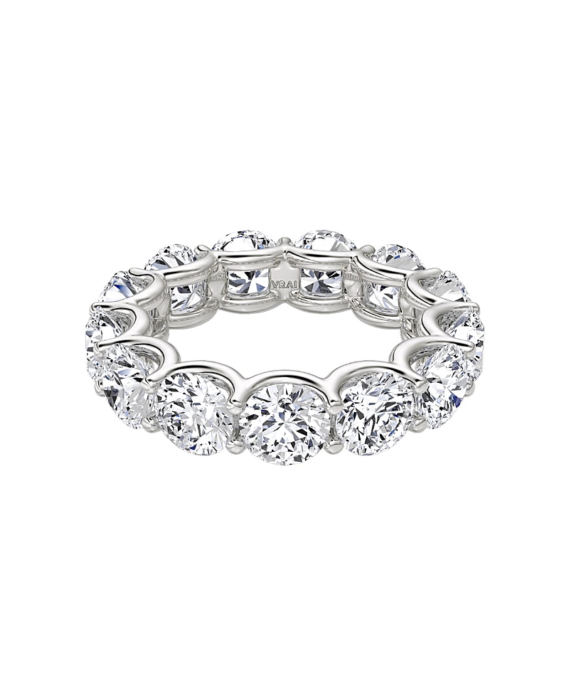 Vrai Eternity Band In Platinum, 6.5ctw Round Brilliant Lab Grown Diamonds In Metallic