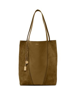 Spin Medium Leather & Suede Tote