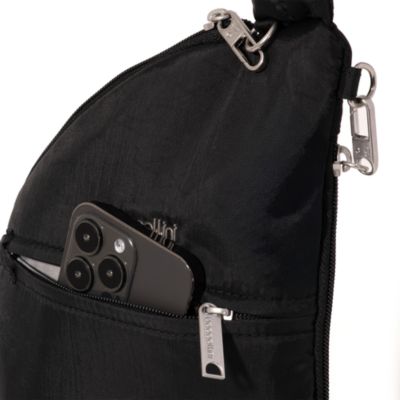 The Travel Smart Edit Securtex Anti Theft Half Moon Sling Bag