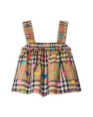 Girls' Gabi Heart Check Cotton Top - Little Kid, Big Kid