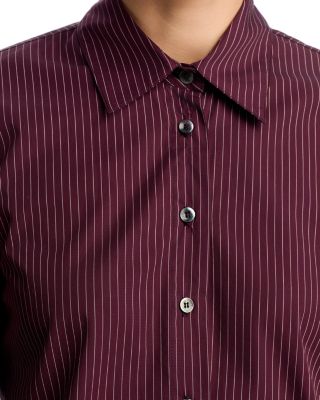 Yoshi Stripe Slim Fit Button Down & Stripe Classic Tie Pants