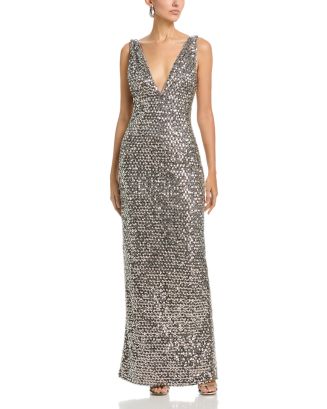 ramy brook sequin dress Rina Mini for Women in Rose Gold Perfect for nights out or special occasions Ramy Brook Kimberly Plunging Floral