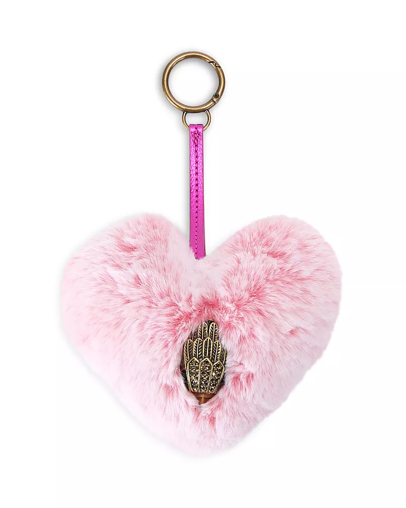 Kurt Geiger London Heart Faux Fur Bag Charm