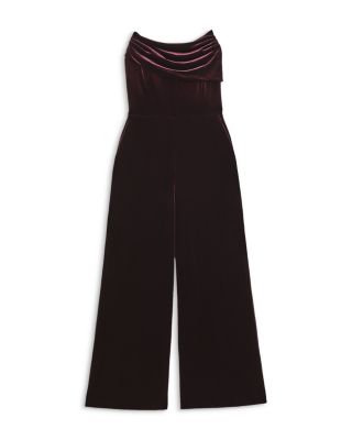 Andria Strapless Velvet Jumpsuit