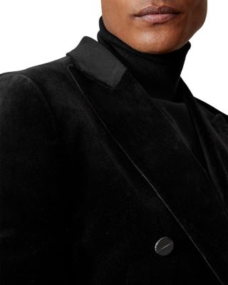 Royale Double Breasted Peak Velvet Blazer