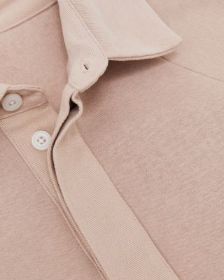 Costello Long Sleeved Jersey Fleeceback Open Collar Polo Sweater