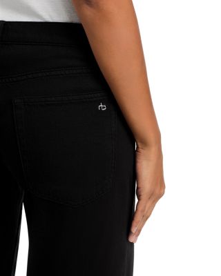 Featherweight Saige Low Rise Full Length Relaxed Straight Leg Jeans in Black