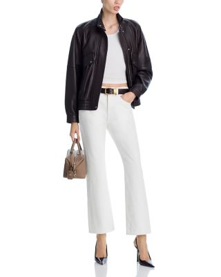 The 009 High Rise Cropped Flare Jeans in White