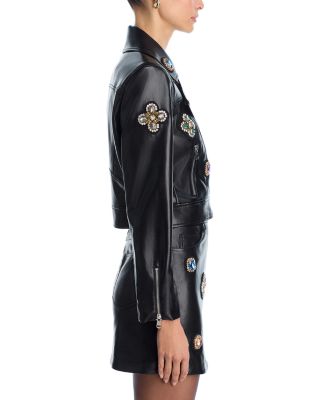 Baroque Patches Genevieve Faux Leather Jacket
