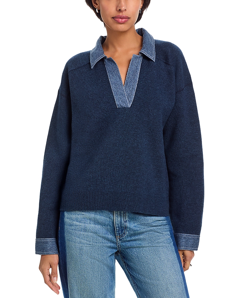 rag & bone Marie Denim Polo Sweater