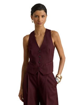 Wool Blend Twill Vest