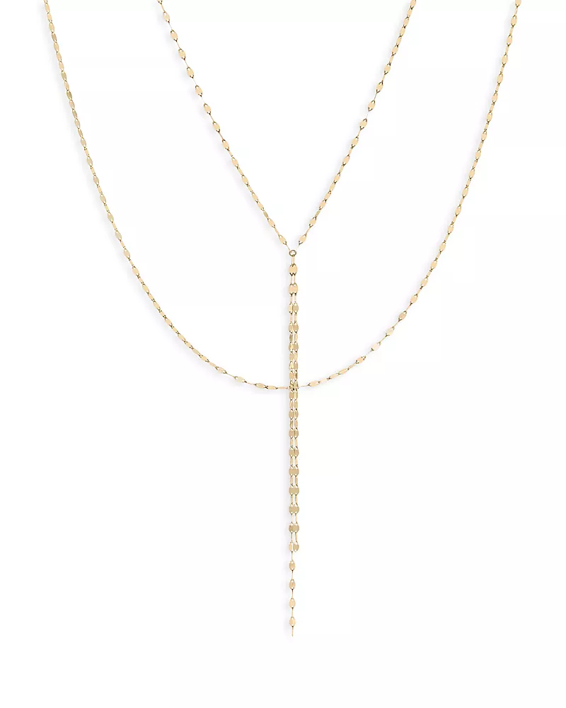 Lana 14K Gold Double Strand Blake Lariat Necklace