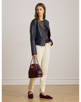 Diamond Quilted Lambskin Cropped Jacket