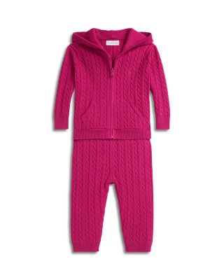 Girls' Mini Cable Full Zip Hoodie & Pant Set - Baby