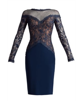 Lisette Embroidered Illusion Dress