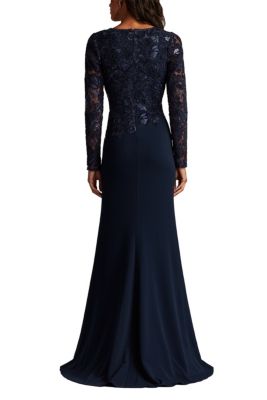 Forena Embroidered Crepe Gown