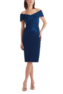 Meridian Sundial Off-Shoulder Dress