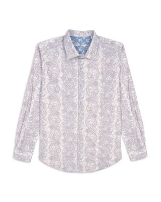 Auberry Printed Long Sleeve Button Front Shirt
