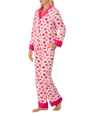 Long Sleeve Notch Collar Long Pajama Set