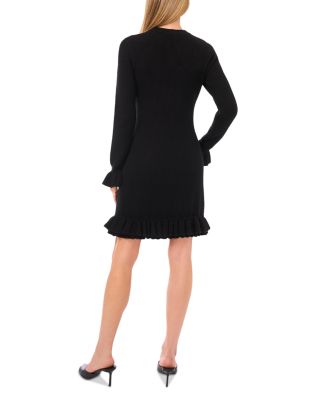 Long Sleeve Ruffle Sweater Dress