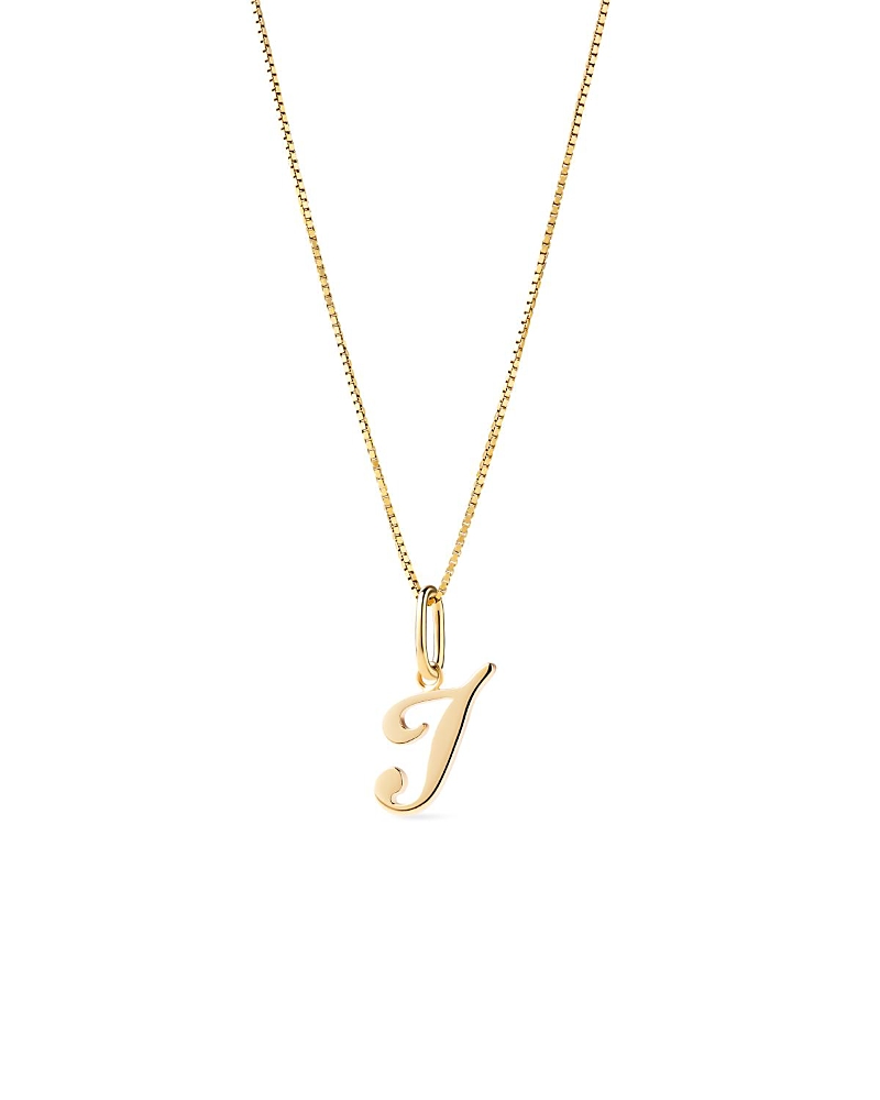 Ana Luisa Solid Yellow Gold Script Letter Necklace In Gold