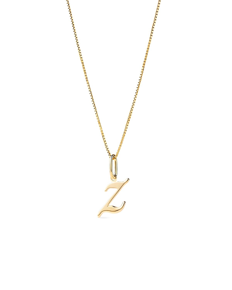 Ana Luisa Solid Yellow Gold Script Letter Necklace In Gold