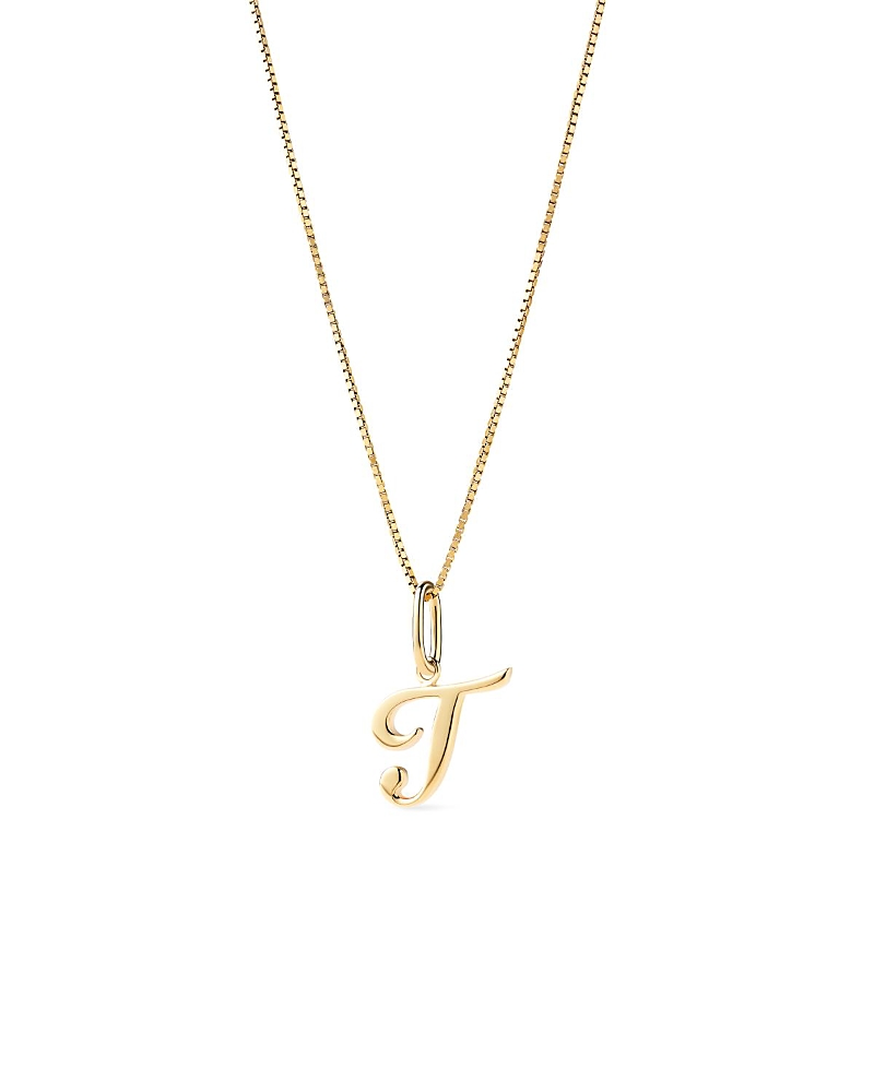 Ana Luisa Solid Yellow Gold Script Letter Necklace In Gold