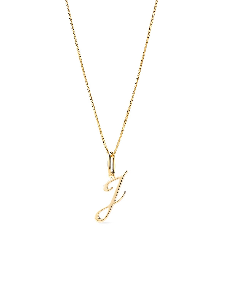 Ana Luisa Solid Yellow Gold Script Letter Necklace In Gold