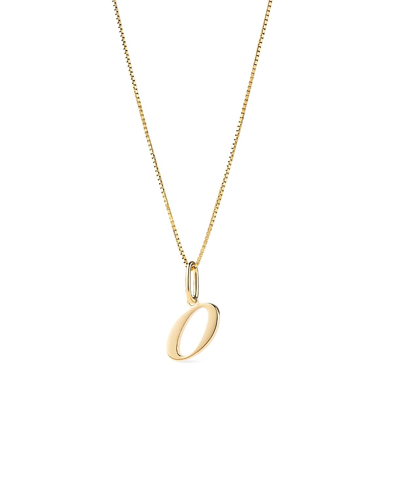 Ana Luisa Solid Yellow Gold Script Letter Necklace In Gold