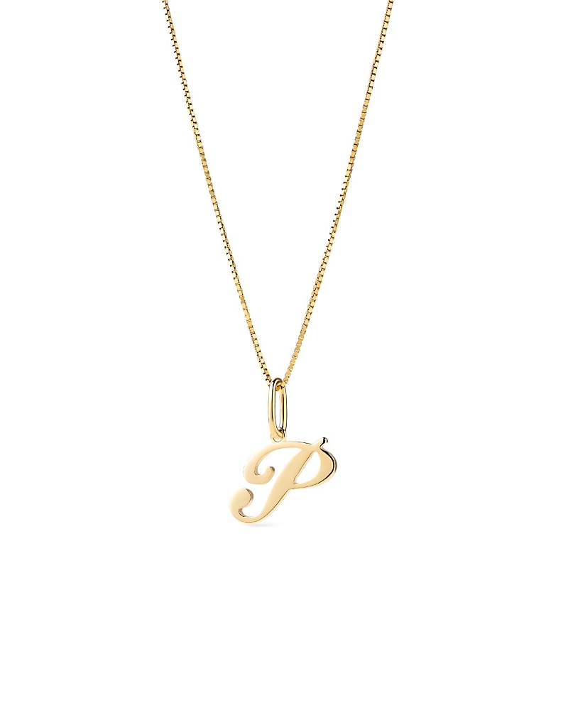 Ana Luisa Solid Yellow Gold Script Letter Necklace In Gold