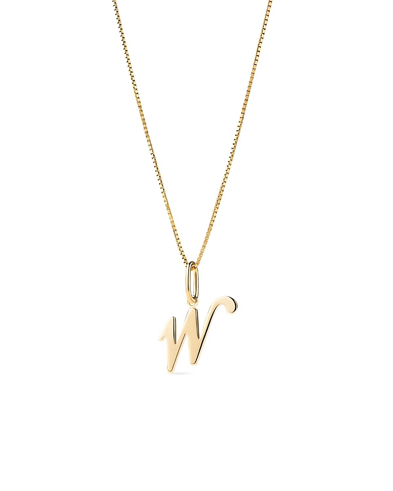Ana Luisa Solid Yellow Gold Script Letter Necklace In Gold