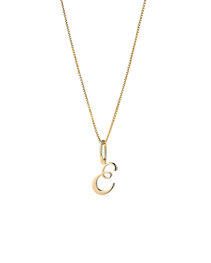 Ana Luisa Solid Yellow Gold Script Letter Necklace In Gold