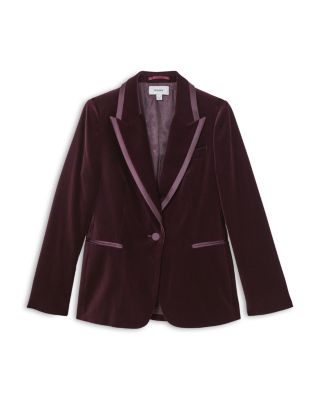 Elia Single Breasted Velvet Jacket