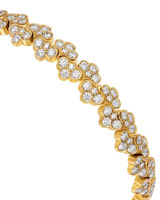 18K Yellow Gold Cobra Diamond Bracelet
