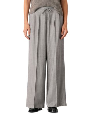 Herringbone Wide Leg Pants 