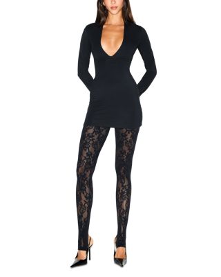 Smooth Layers Plunge Mini Dress