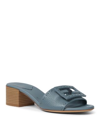 Women's Baguette Leather Block Heel Sandals