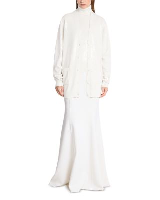 Double Faced Stretch Fishtail Hem Skirt