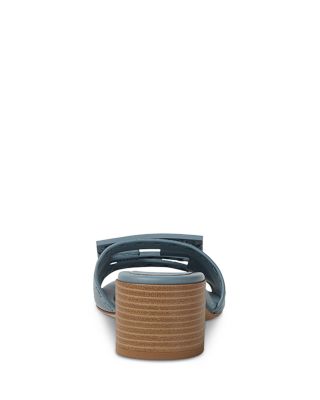 Women's Baguette Leather Block Heel Sandals