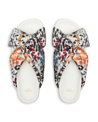 Women's Fendi Feel Satin Slides