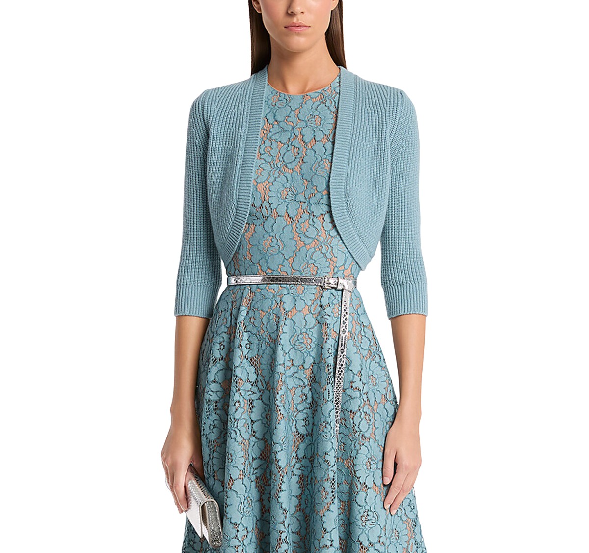Michael Kors Collection Cashmere Shrug Sweater in Seaglass