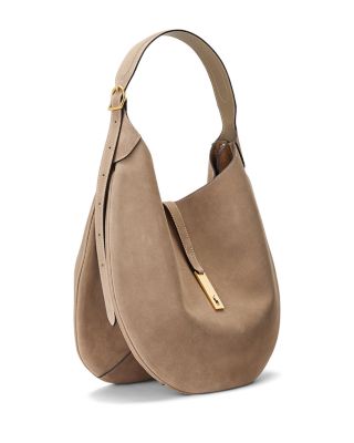 Polo ID Large Suede Shoulder Bag