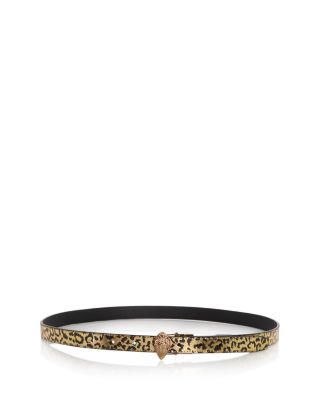 Women's Reversible Leopard Leather Belt