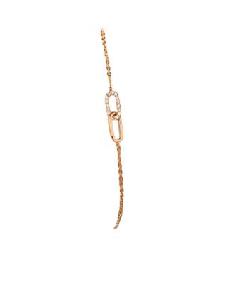 Solid Yellow Gold Lab Grown Diamond Link Bracelet