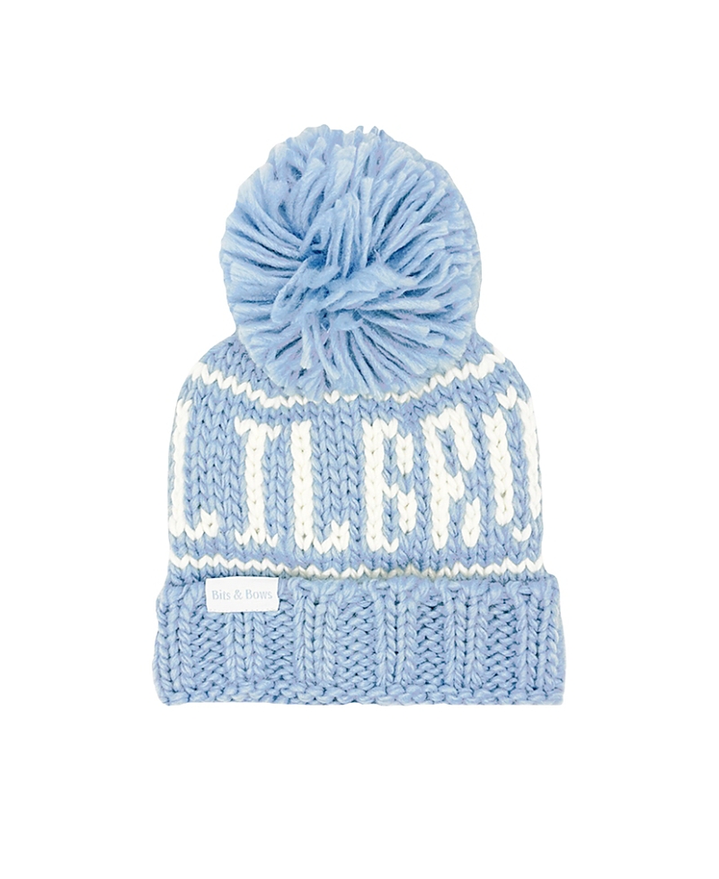 Bits & Bows Big Bro Bobble Hat In Blue