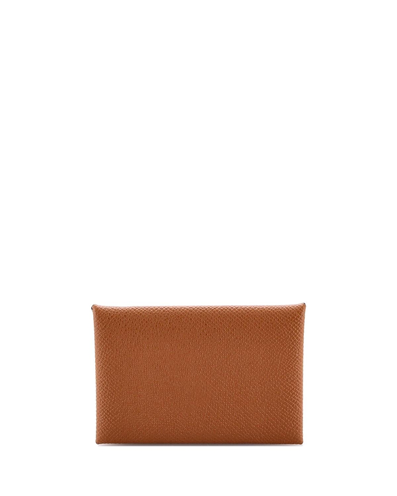 PRE-OWNED HERMES Pre-owned Hermes Calvi Duo Card Holder Epsom In Brown