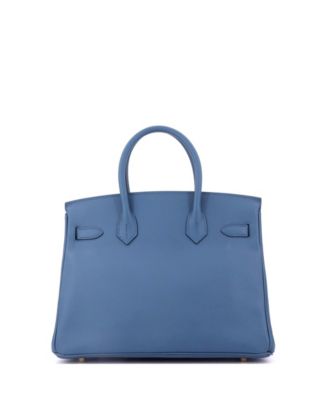 Birkin 30 Handbag Blue Epsom with Gold Hardware