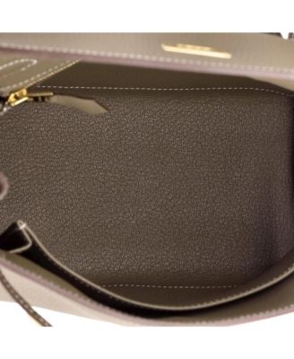 Kelly 25 Handbag Grey Togo with Gold Hardware