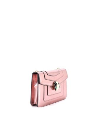  Small Serpenti Forever Square Shoulder Bag Metallic Leather